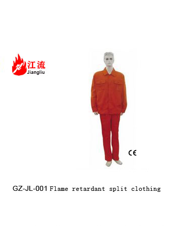 Flame retardant split clothing